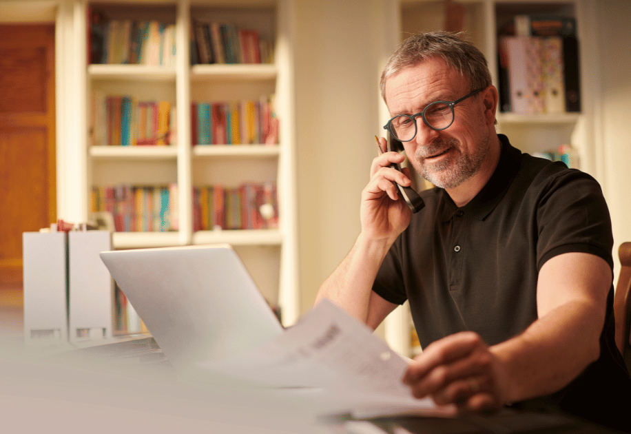 Business owner on a phone